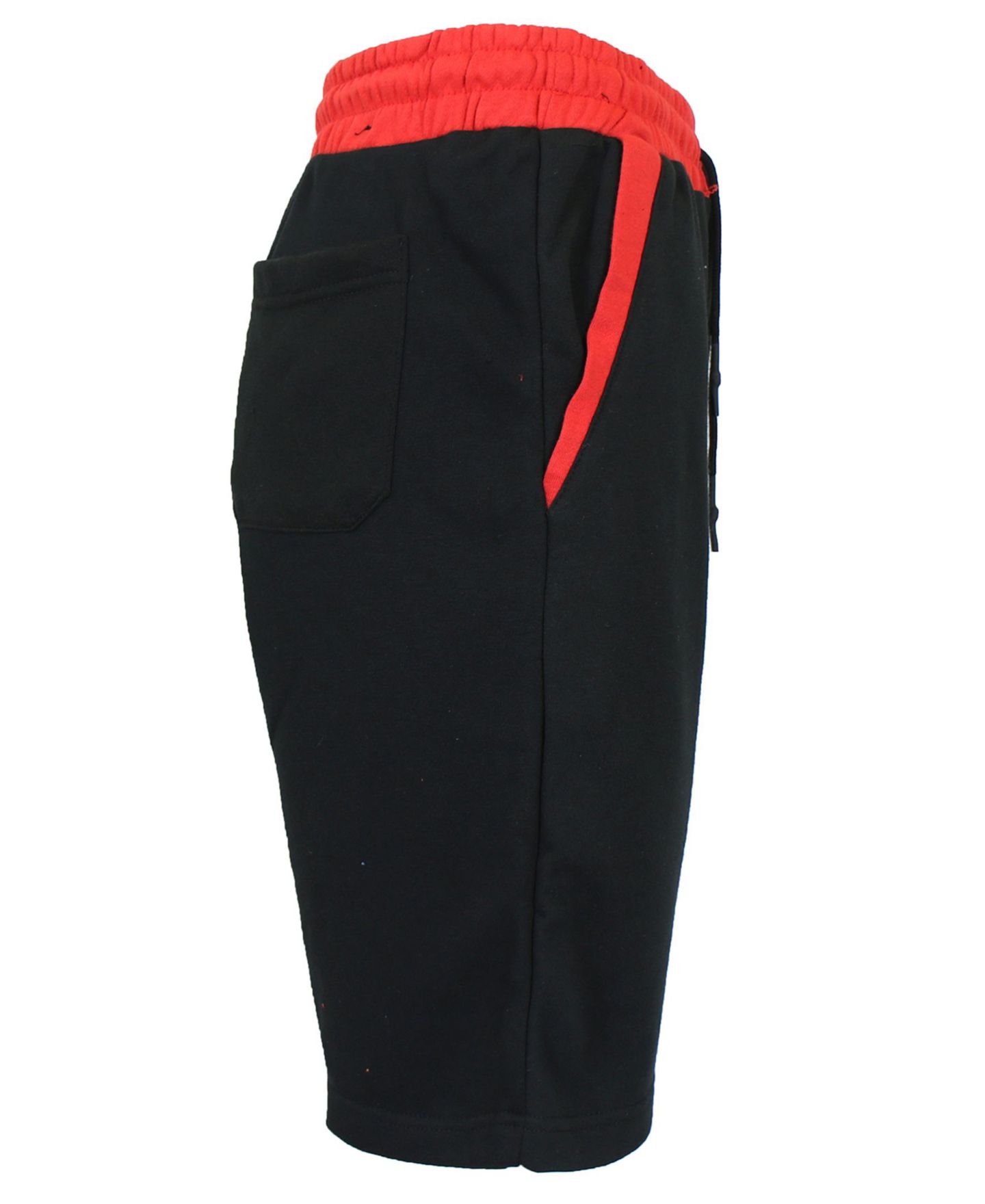 Мужские шорты Galaxy By Harvic French Terry Jogger Sweat Lounge Shorts, цвет: Чёрный / Красный — фото 2