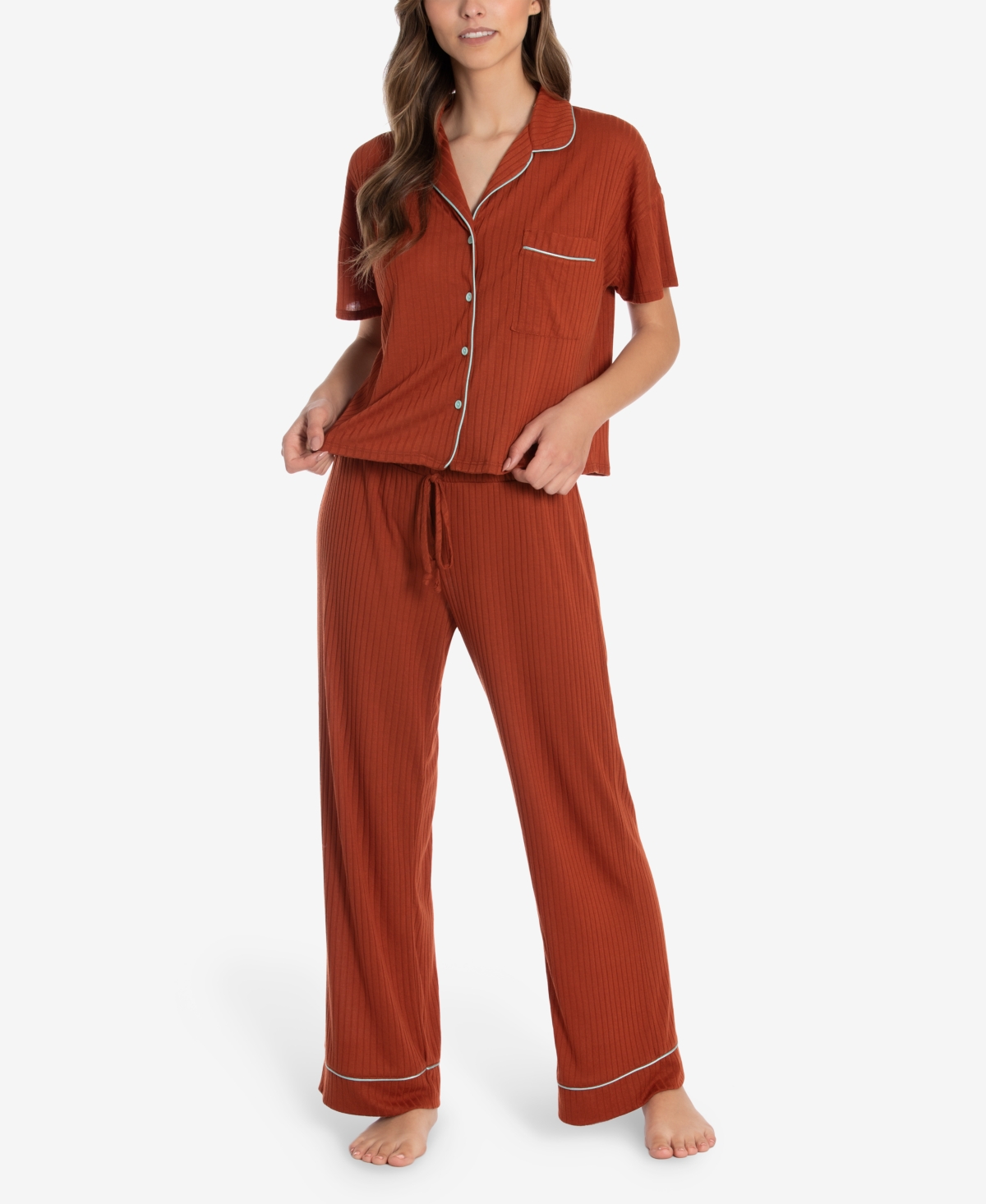 Midnight Bakery Women's Celine Rib Knit Pajama
