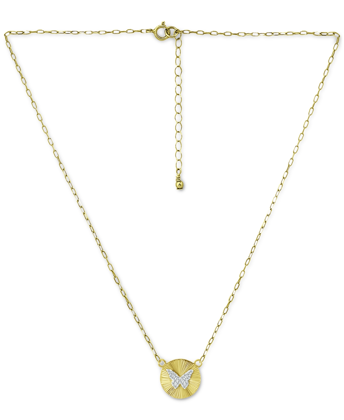 Giani Bernini Cubic Zirconia Butterfly Disc Pendant Necklace, 16