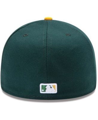 Men's Green/Yellow Oakland Athletics Home Authentic Collection On-Field 59FIFTY Fitted Hat
