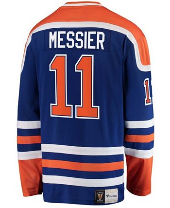 Fanatics - Men's Mark Messier Blue Edmonton Oilers Premier Breakaway Retired Player Jersey