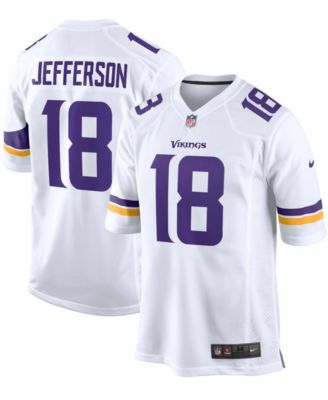 Men's Justin Jefferson White Minnesota Vikings Game Player Jersey