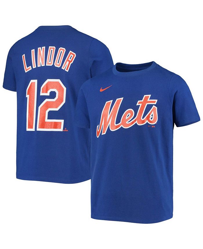 Nike - Youth New York Mets Name & Number Performance T-Shirt - Francisco Lindor