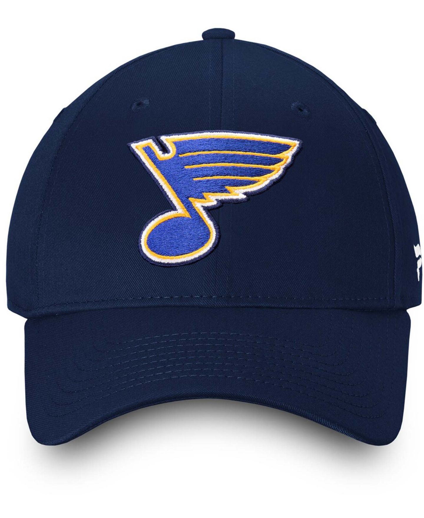 Мужская кепка Authentic NHL Apparel Fanatics Branded Navy St. Louis Blues Core Adjustable Hat — фото 2