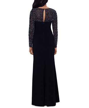 Betsy & Adam Petite Embellished Cutout Gown - Macy's