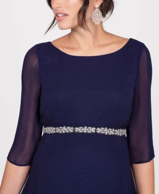 seraphine maternity cocktail dress Seraphine Navy Blue Pleated Maternity Dress  UFO No More