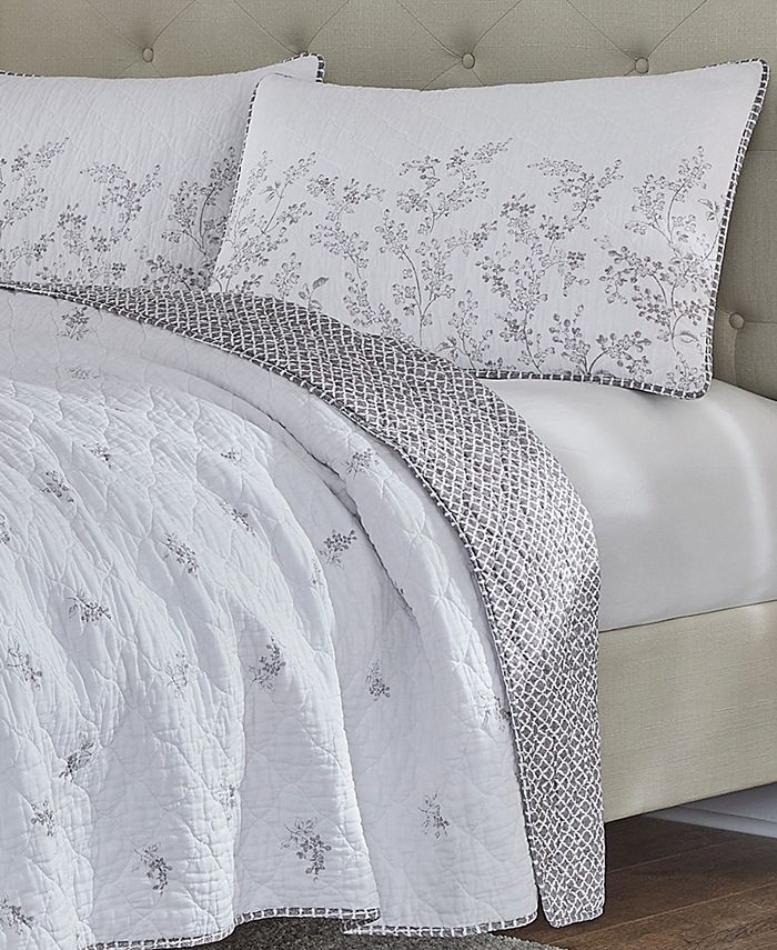 Laura Ashley Flora 3Pc. Quilt Set, Full/Queen Macy's