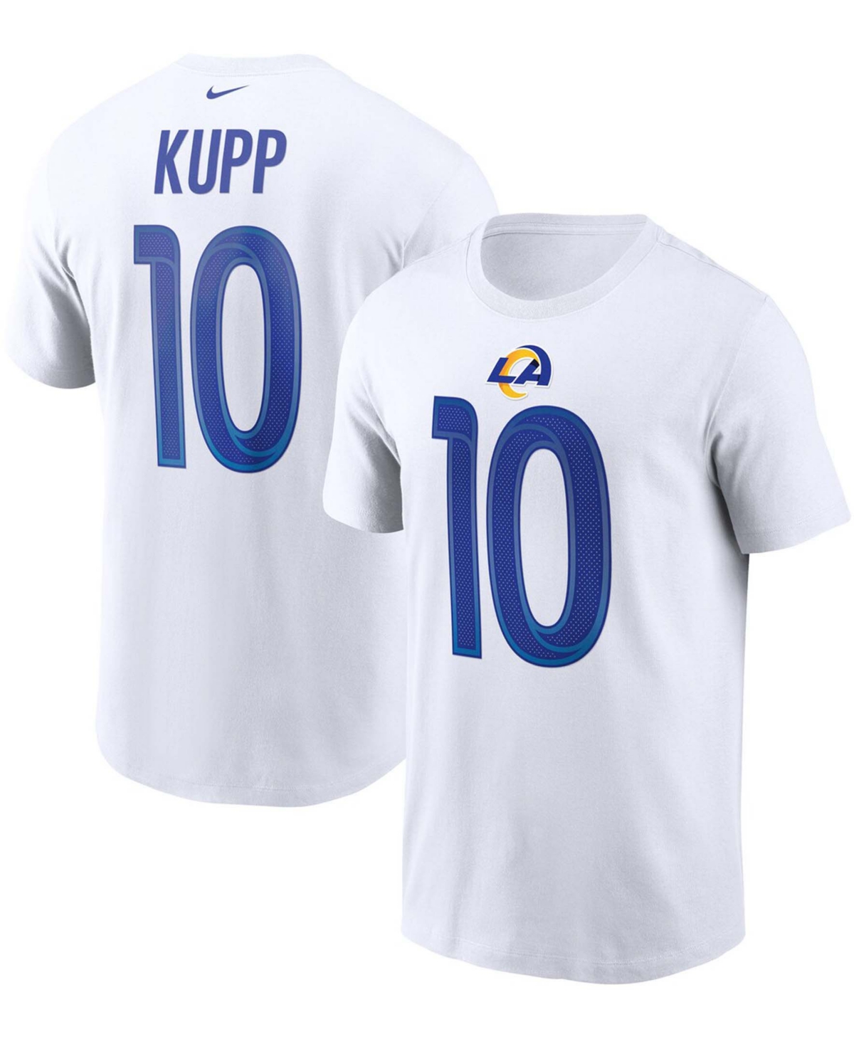 Men's Cooper Kupp White Los Angeles Rams Name and Number T-shirt