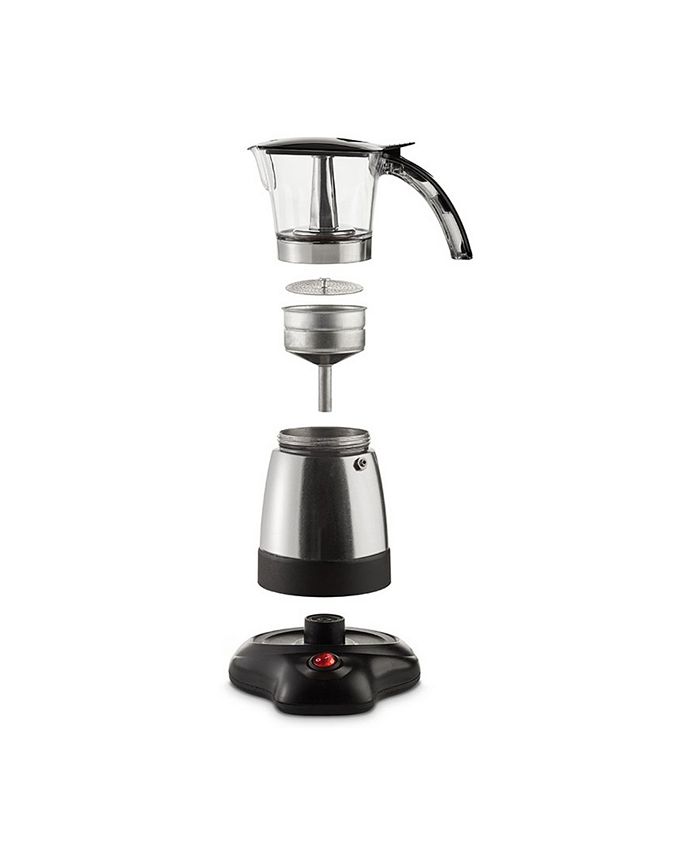 Brentwood Appliances Cordless Electric Moka Pot Espresso Machine, 6