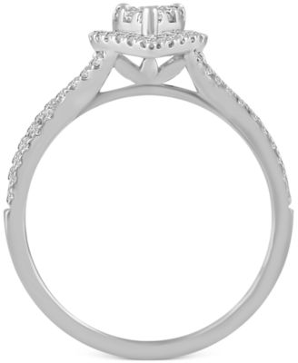 Diamond Teardrop Cluster Bridal Set (3/4 ct. t.w.) in 14k White, Yellow or Rose Gold