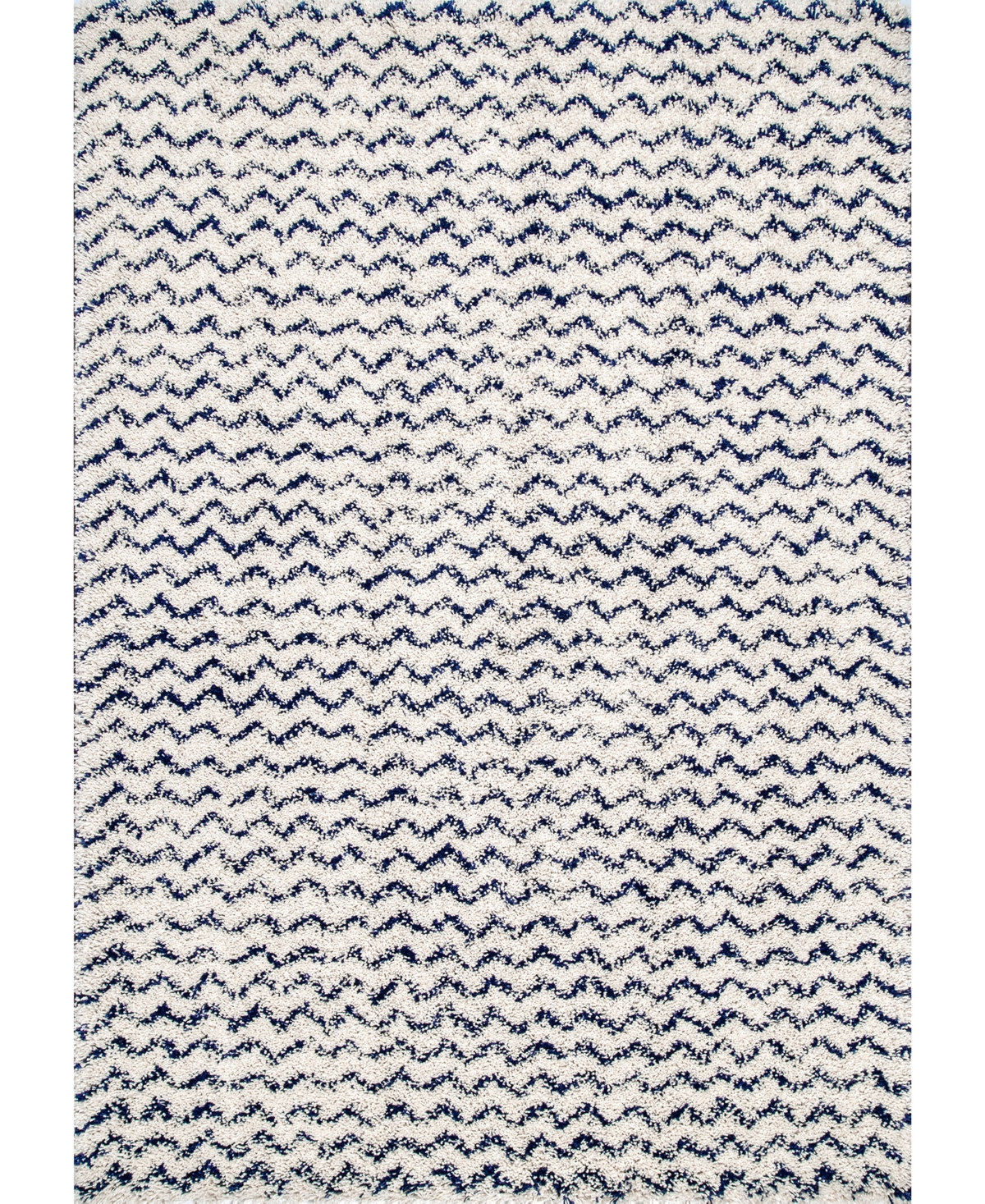 nuLoom Sahara Shag MLSH02C 6'7in x 9' Area Rug - Navy