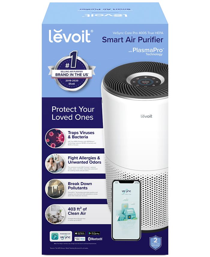 Levoit VeSync Core Pro 400S True HEPA Smart Air Purifier Macy's