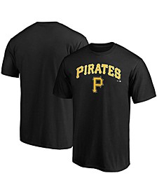 Men's Black Pittsburgh Pirates Team Logo Lockup T-shirt