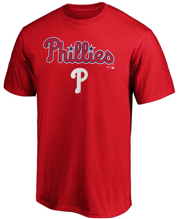 Fanatics Men's Red Philadelphia Phillies Team Logo Lockup T-shirt - Macy's