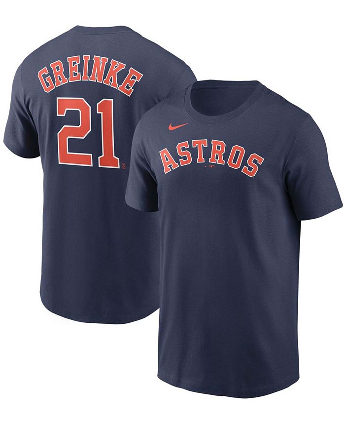 Nike Men's Zack Greinke Navy Houston Astros Name Number T-shirt - Macy's