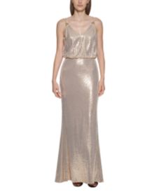 Metallic Blouson Gown