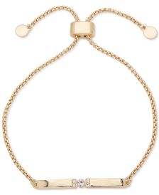 Gold-Tone Crystal Slider Bracelet