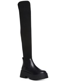 Scoop Over-the-Knee Knit Lug Boots