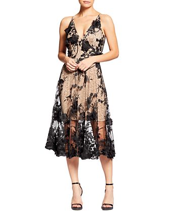 Women's Audrey Floral Applique Lace Mini Dress
