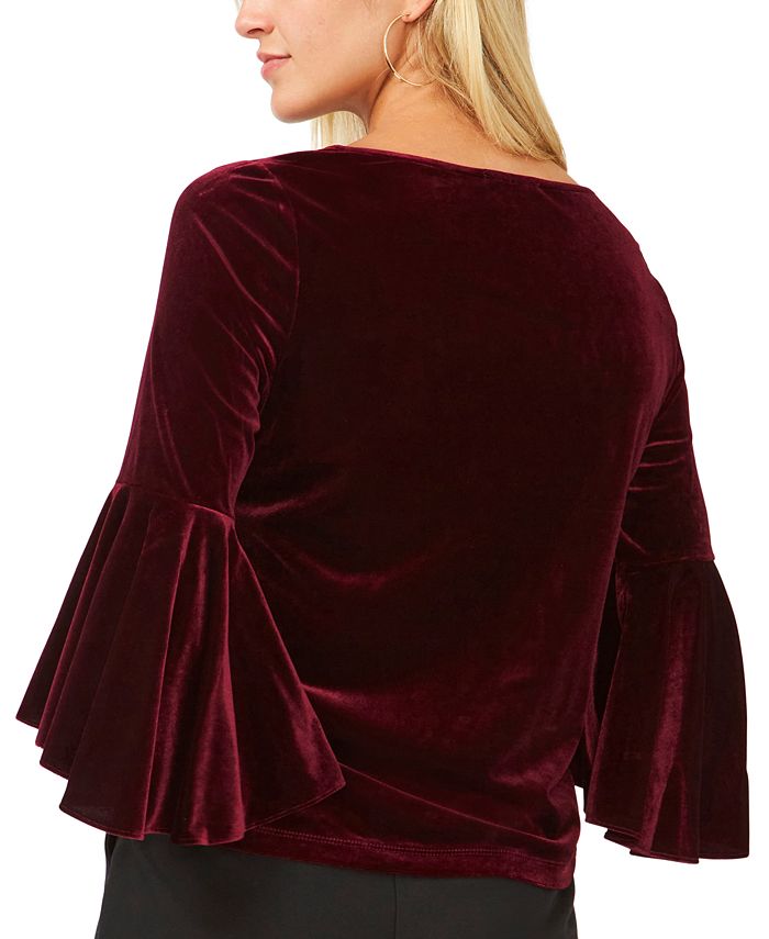 Mustard Bell Sleeve Top - Petite