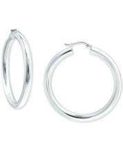 GIANI BERNINI MACY'S Large 25mm Hoop Earrings in Sterling Silver $21.99 -  PicClick