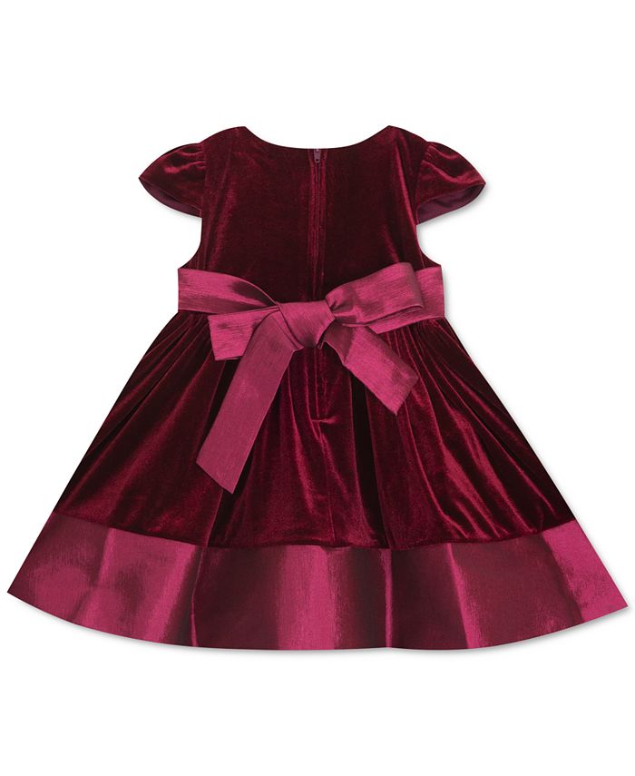 Rare Editions Baby Girls Burgundy Velvet Dress Macy's