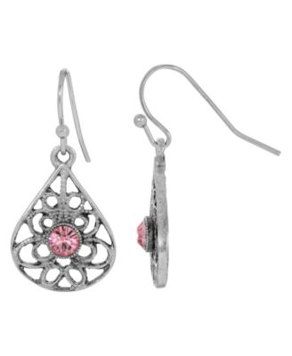 Crystal Filigree Drop Earrings