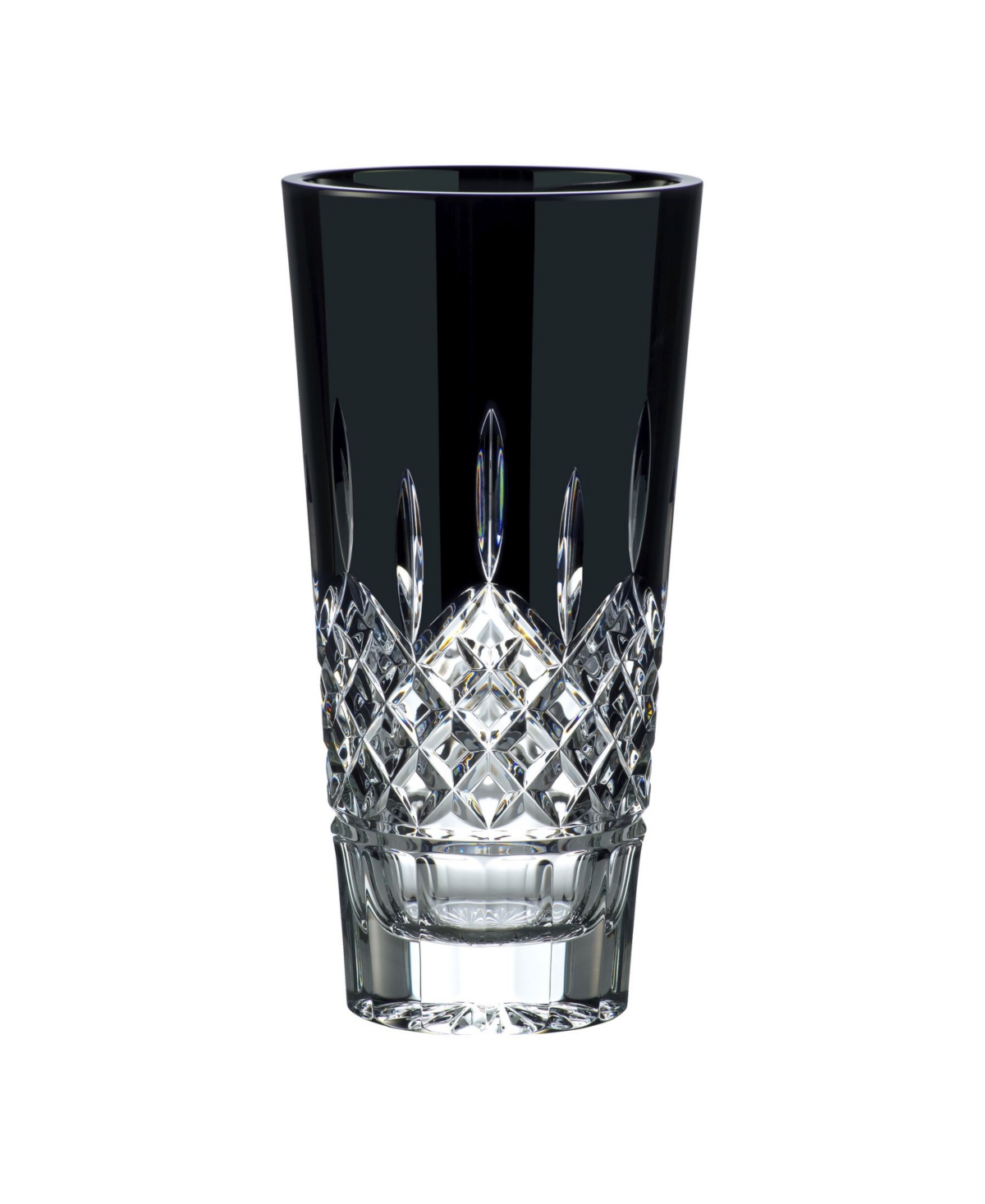 Waterford Lismore Black Vase, 10"