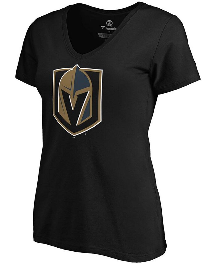 Fanatics Women's Black Vegas Golden Knights Primary Logo V-Neck T-shirt - Macy's