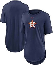 Women's Navy Houston Astros Mascot Outline Weekend Tri-Blend T-shirt