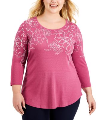macys plus size tops clearance