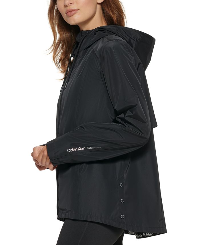 Calvin Klein Women's Hooded Side-Snap Jacket - Macy's