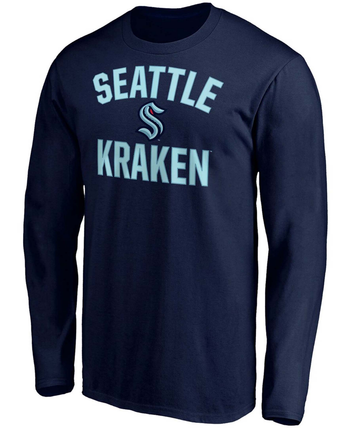 Men's Deep SeaSeattle Kraken Big and Tall Victory Arch Long Sleeve T-shirt - Blue