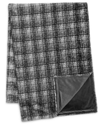 Photo 2 of Drew & Jonathan Home Plaid Faux Fur Throw, 50" x 70"