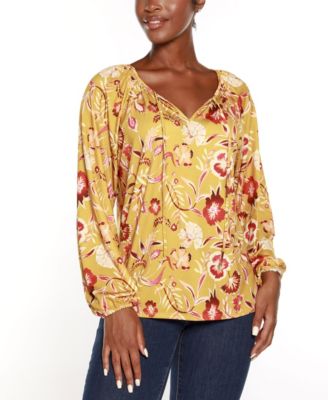 Belldini Black Label Floral Peasant Top 