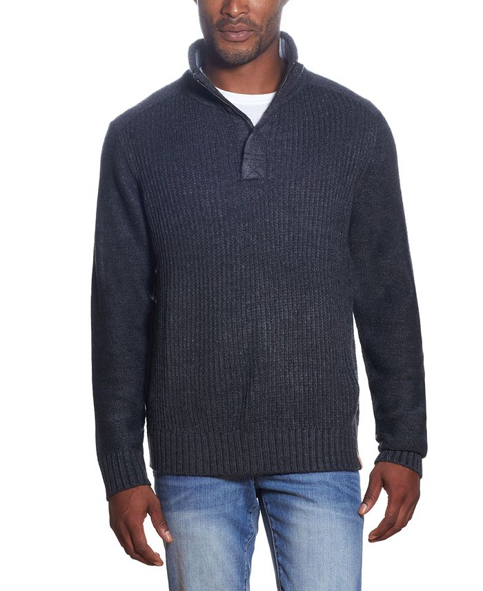 Weatherproof Vintage Men's Fisherman Rib Half Zip Sweater - Macy's