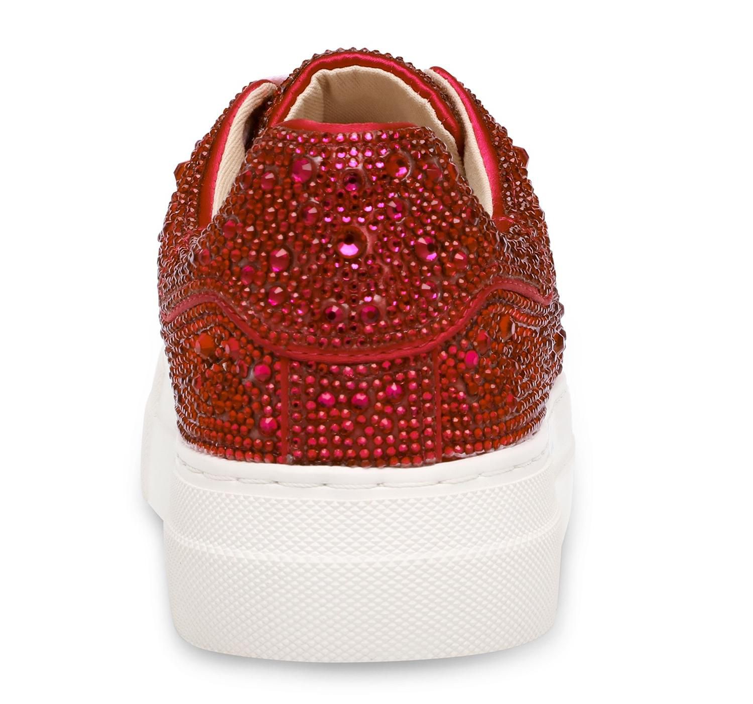 Betsey Johnson Sidny Lace-Up Rhinestone Platform Sneakers