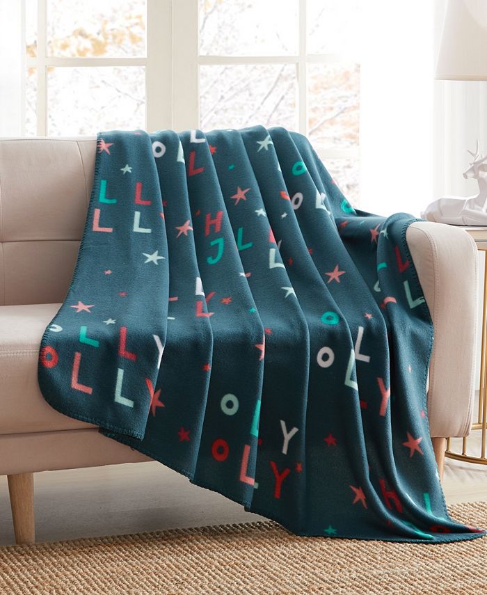 Home Birch Trails Holiday Printed Fleece Throw, 50" x 60