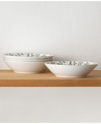 Holly & Berry Gold Set of 4 Soup Bowls, 7.50", 12 oz.