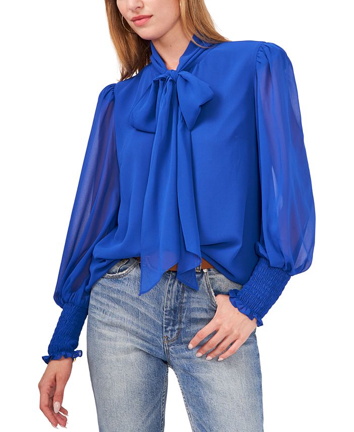 Vince camuto tie cheap neck blouse