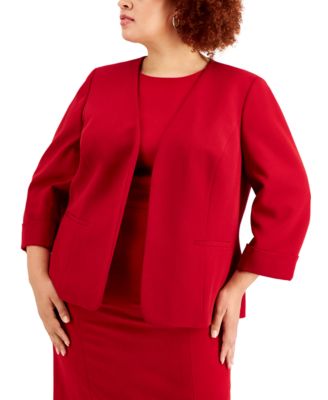 Plus size sale open front blazer