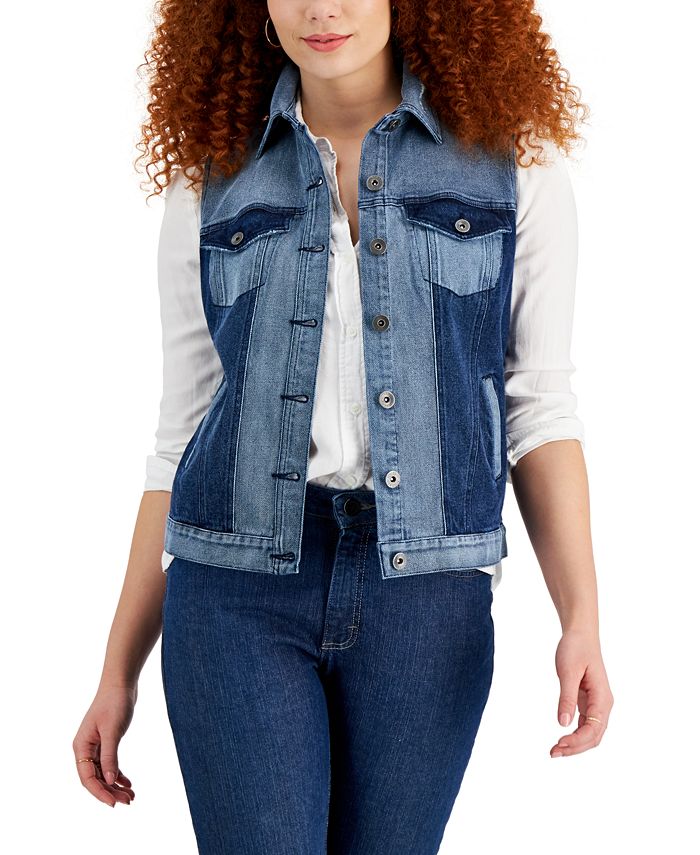 Style Co Two Tone Denim Vest Created for Macy s Macy s