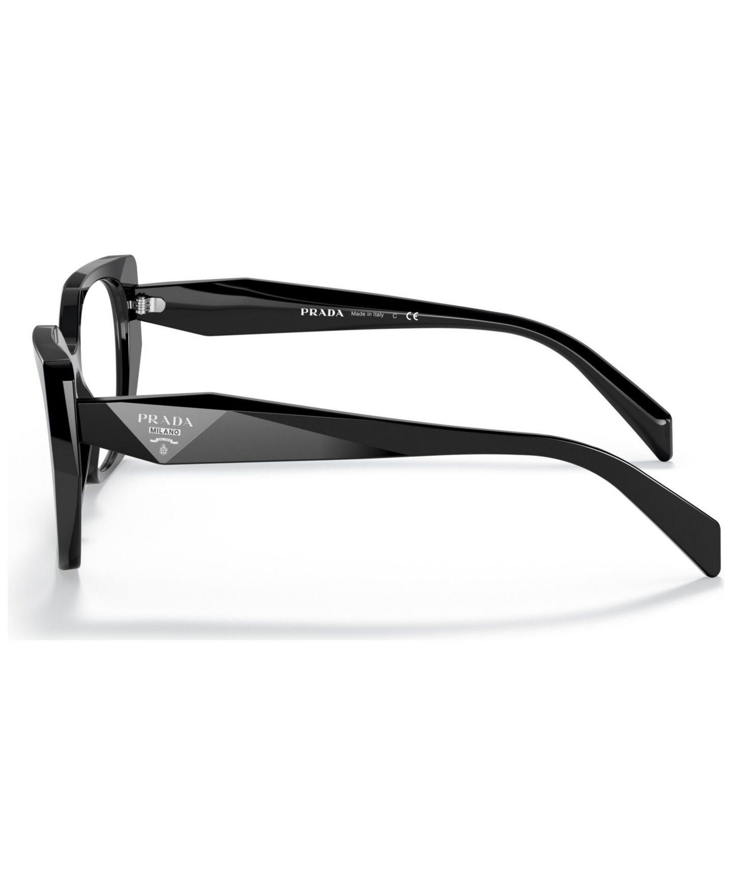 Женские очки Prada Woman Irregular Plastic PR 18WV Eyeglasses, цвет: Чёрный — фото 3