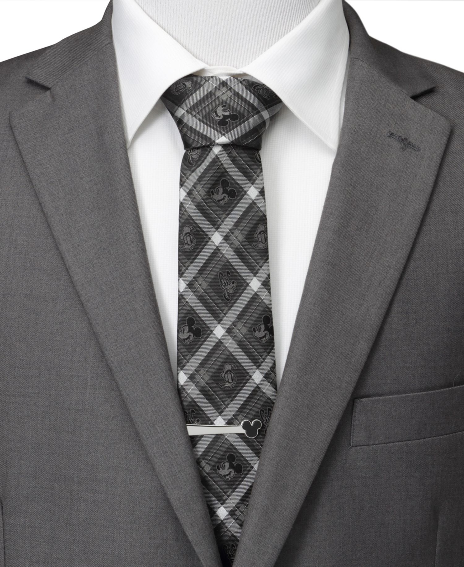 Men's Mickey and Friends Plaid Tie