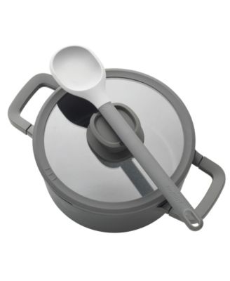 Leo Stone+ Nonstick Ceramic 11" Saute Pan with Lid 2-handle Recycled, 5qt