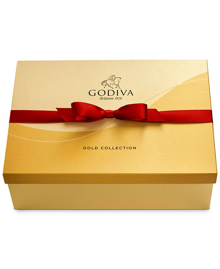 Godiva Assorted Chocolate Gold Gift Box with Red Ribbon, 105 Piece Macy's