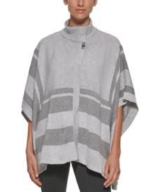 Striped Sweater Poncho