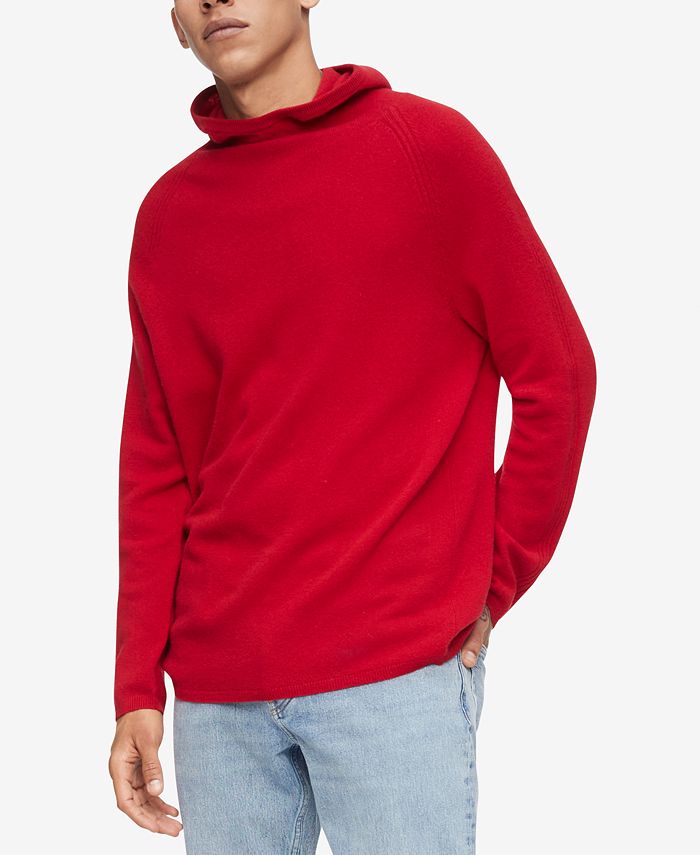 Koninklijke familie Ramen wassen Vestiging Calvin Klein Men's Solid Merino Wool Hoodie Sweater & Reviews - Hoodies &  Sweatshirts - Men - Macy's