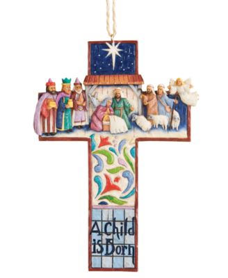 Jim Shore - Cross Nativity Scene Ornament