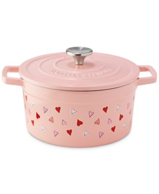 Martha Stewart Collection - 4-Qt. Ditsy Hearts Dutch Oven